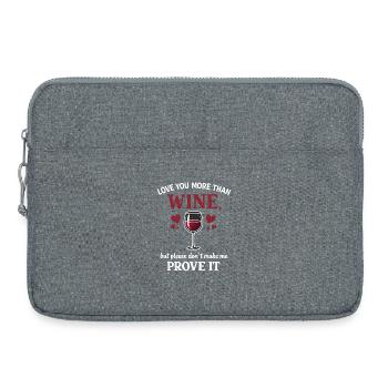Drôle de verre de vin rouge blanc vin alcoolisé - Sacoche pour ordinateur portable 15 pouces - gris chiné - Devant