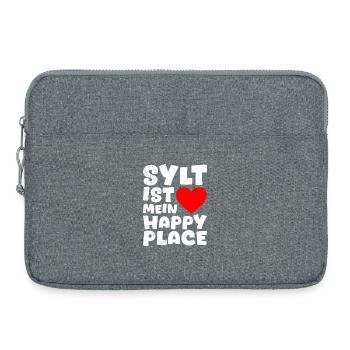 SYLT IST MEIN HAPPY PLACE Lustiges - Laptoptasche 15" - Grau meliert - Vorne