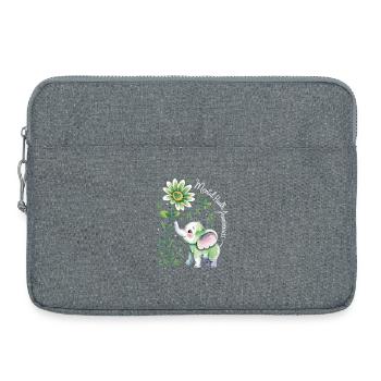 Éléphant pour la sensibilisation à la santé mentale - Sacoche pour ordinateur portable 15 pouces - gris chiné - Devant