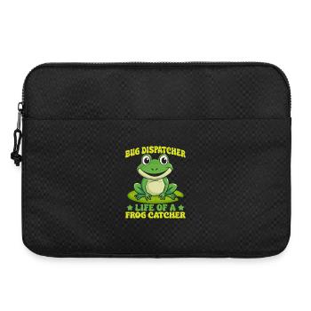 Chasse-grenouilles, répartiteur de micro-insectes, la vie d’une grenouille attrape-chasse-chasse - Sacoche pour ordinateur portable 15 pouces - noir - Devant