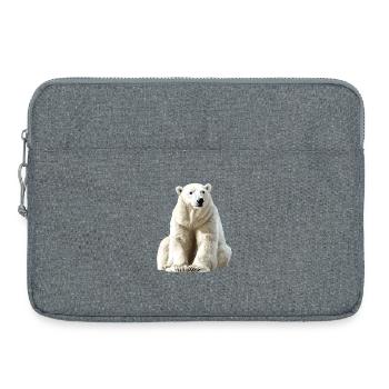 Polarbär im Eislicht - Laptop bag 15" - heather grey - Front