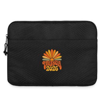 Valencia 2026 Retro Sonnenaufgang - Laptoptasche 15" - Schwarz - Vorne