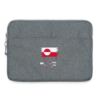 Nuuk du drapeau du Groenland - Sacoche pour ordinateur portable 15 pouces - gris chiné - Devant