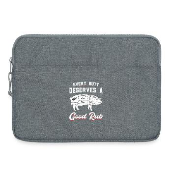 Every Butt Deserves a Good Rub - Laptop bag 15" - heather grey - Front