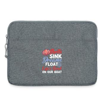 Shells Sink Dreams Float on Our Boat - Laptoptasche 15" - Grau meliert - Vorne