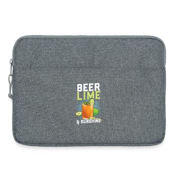 Beer Lime Sunshine - Laptop bag 15" - heather grey - Front