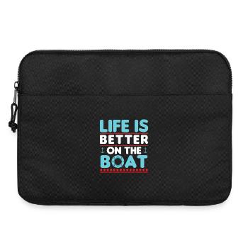 Life Is Better On The Boat - Laptoptasche 15" - Schwarz - Vorne