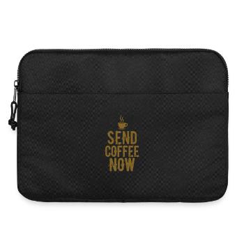 Send Coffee Now Kaffee Koffein Spruch - Laptoptasche 15" - Schwarz - Vorne