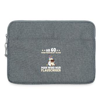 60th Birthday Unicorn – You Only Get Fluffier - Laptop bag 15" - heather grey - Front