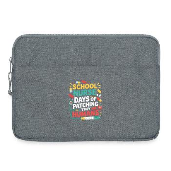 Schulkrankenschwester Patchwork Minis - Laptoptasche 15" - Grau meliert - Vorne