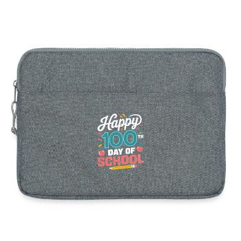 Cent jours de jubilation scolaire - Sacoche pour ordinateur portable 15 pouces - gris chiné - Devant