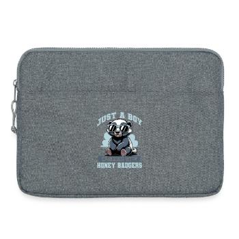 Funny Honey Badger - Laptop bag 15" - heather grey - Front