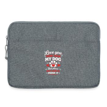 Funny Dog Owner Puppy Pet Animal Lover Humor - Laptop bag 15" - heather grey - Front