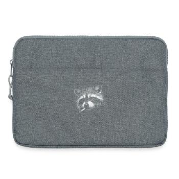 Smoking, cigarette, raccoon smoking a cigarette - Laptop bag 15" - heather grey - Front