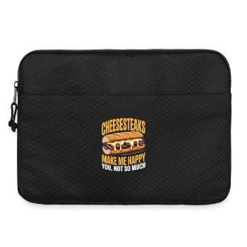 Cheesesteaks machen mich glücklich - Laptoptasche 15" - Schwarz - Vorne
