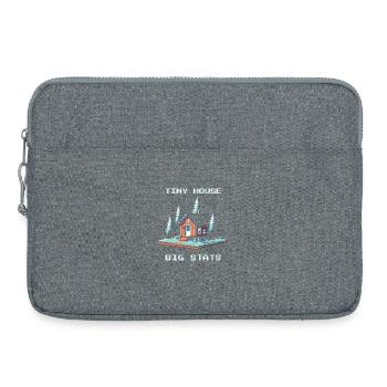 Tiny House, Big Values | Minimalism - Laptop bag 15" - heather grey - Front