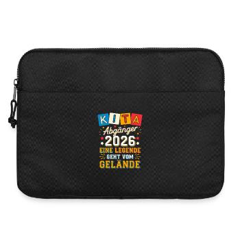 KIta Abgänger Abschied Abschluss Abschlussgeschenk - Laptoptasche 15" - Schwarz - Vorne