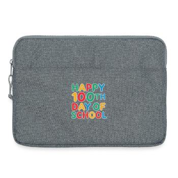 Hundredth day of school: jubilation - Laptop bag 15" - heather grey - Front