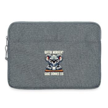 Bonjour, très mince koala à glace, endormis - Sacoche pour ordinateur portable 15 pouces - gris chiné - Devant