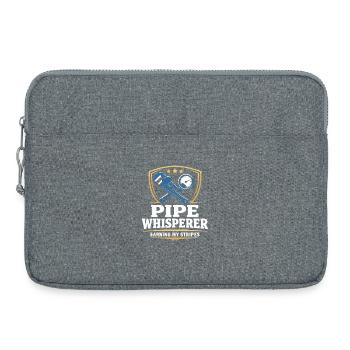 Chuchoteur de tuyaux, plombier, cadeau humoristique - Sacoche pour ordinateur portable 15 pouces - gris chiné - Devant