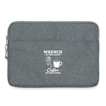Chuchoteur de tuyaux, plombier, cadeau humoristique - Sacoche pour ordinateur portable 15 pouces - gris chiné - Devant