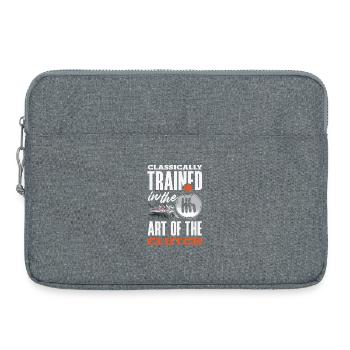 Voiture manuelle, entraînée classiquement - Sacoche pour ordinateur portable 15 pouces - gris chiné - Devant