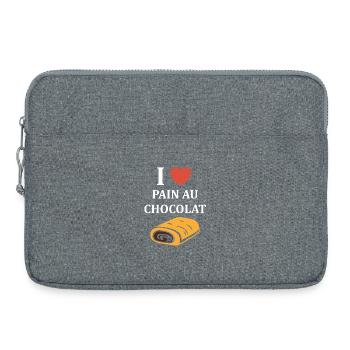 chocolatine - Sacoche pour ordinateur portable 15 pouces - gris chiné - Devant