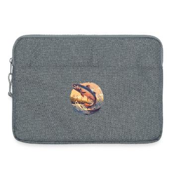 Lachse Lachs - Laptoptasche 15" - Grau meliert - Vorne