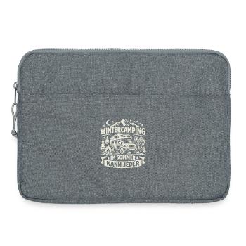 Camping d’hiver | En été, tout le monde peut | Verdict - Sacoche pour ordinateur portable 15 pouces - gris chiné - Devant