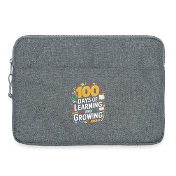100 Tage Lernen und Wachsen - Laptoptasche 15" - Grau meliert - Vorne