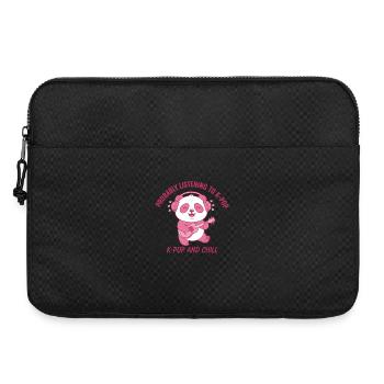 Probably Listening To K-Pop And Chill Panda - Laptop bag 15" - black - Front