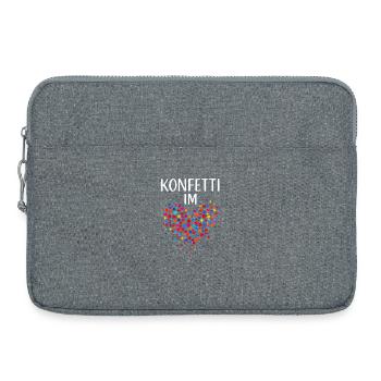 Carnival confetti in the heart of Shrovetide Carnival - Laptop bag 15" - heather grey - Front