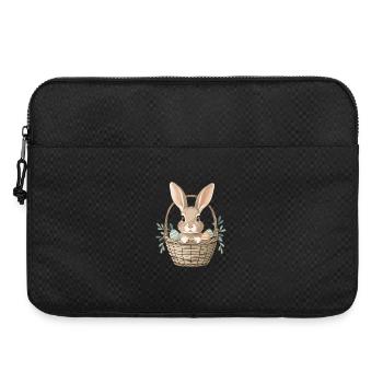 Happy Easter bunny in basket - Laptop bag 15" - black - Front