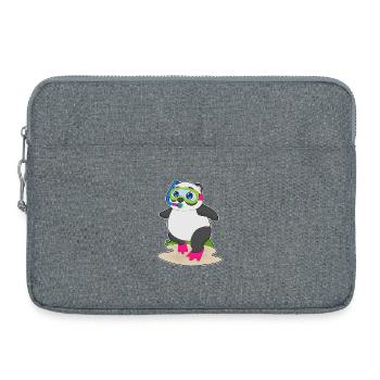 Panda Diver Snorkel Diving - Laptop bag 15" - heather grey - Front