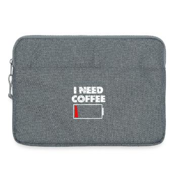 I need coffee battery empty - Laptop bag 15" - heather grey - Front