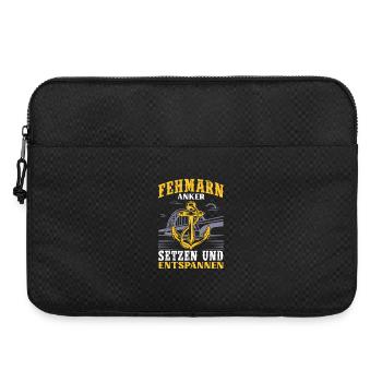 Segler FEHMARN ANKER SETZEN UND ENTSPANNEN Lustig - Laptoptasche 15" - Schwarz - Vorne