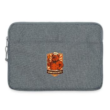 Keine-Diät-Koch-Bulldogge - Laptoptasche 15" - Grau meliert - Vorne