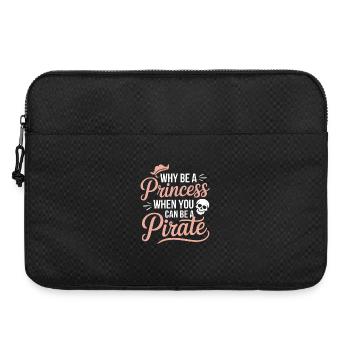 Pourquoi être princesse quand on peut être pirate - Sacoche pour ordinateur portable 15 pouces - noir - Devant