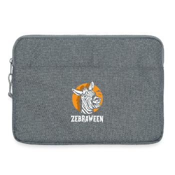 Safari Afrique Faune du Serengeti Zèbre d’Halloween - Sacoche pour ordinateur portable 15 pouces - gris chiné - Devant