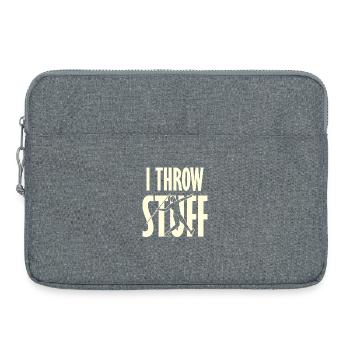 I Throw Stick Sport Tee - Laptoptasche 15" - Grau meliert - Vorne