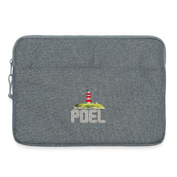 Poel Souvenier ÎLE POEL MER BALTIQUE Rétro Drôle - Sacoche pour ordinateur portable 15 pouces - gris chiné - Devant