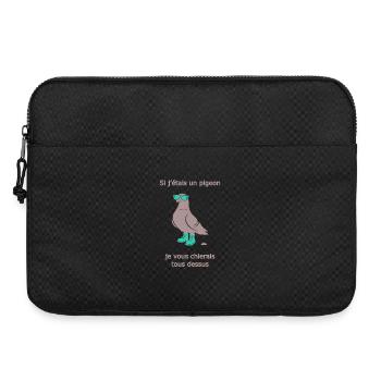 Pigeon Provocateur Bottes Turquoise Humour - Sacoche pour ordinateur portable 15 pouces - noir - Devant