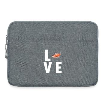 Lachse Lachs - Laptoptasche 15" - Grau meliert - Vorne