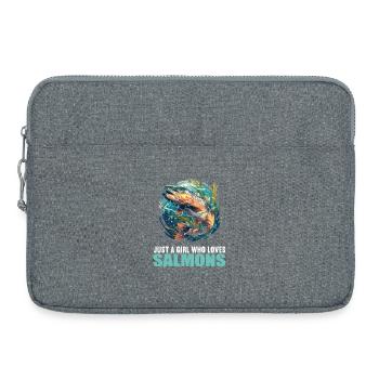 Lachse Lachs - Laptoptasche 15" - Grau meliert - Vorne