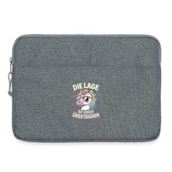 The location is slightly exaggerated funny unicorn - Laptop bag 15" - heather grey - Front