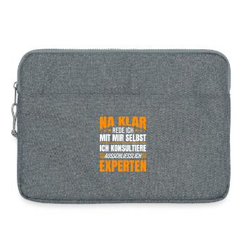 Auto-discussion en disant l’opinion d’expert - Sacoche pour ordinateur portable 15 pouces - gris chiné - Devant
