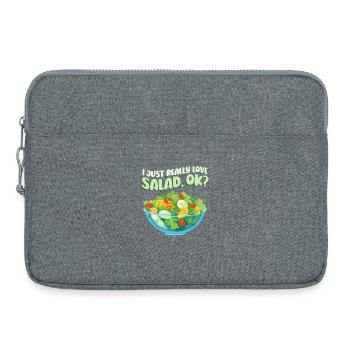 J’adore la salade - Sacoche pour ordinateur portable 15 pouces - gris chiné - Devant