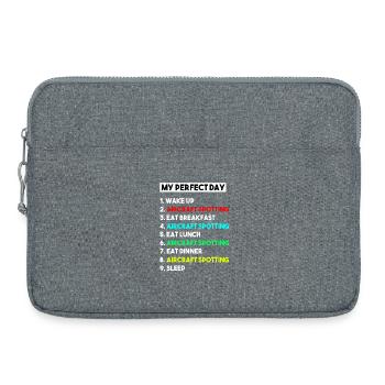 Aircraft Spotting My Perfect Day Routine - Laptop bag 15" - heather grey - Front