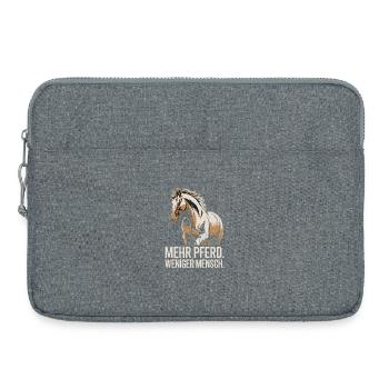 Plus de chevaux, moins d’hommes, paroles pour les cavaliers - Sacoche pour ordinateur portable 15 pouces - gris chiné - Devant
