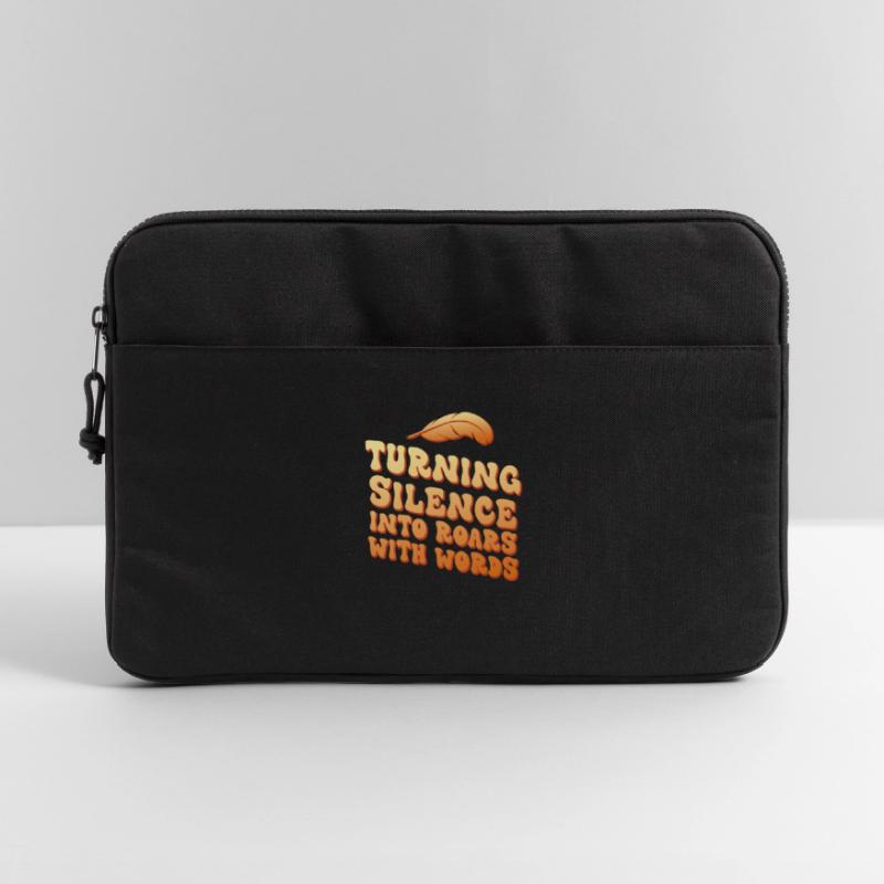 Turning Silence Into Roars Typography Laptop bag 15"